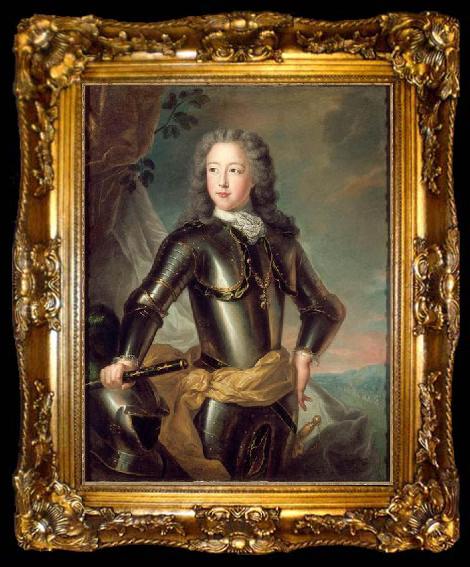 framed  Circle of Pierre Gobert Portrait of Leopold Clement Hereditary Prince of Lorraine, ta009-2